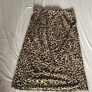 CHEETAH PRINT MIDI SKIRT